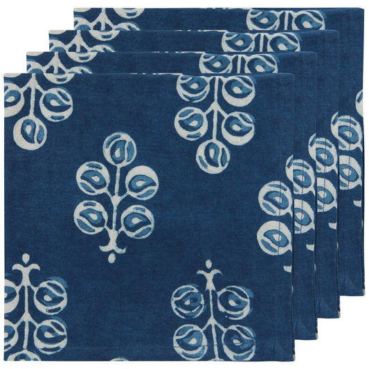 Hawthorn Block Print Napkins (Set of 4)
