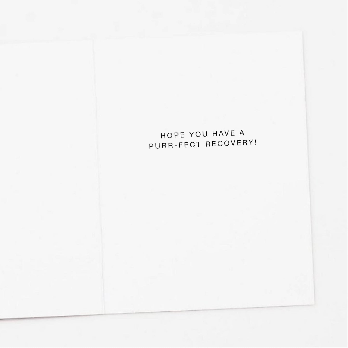 Recuperating Black Cat Get Well Card