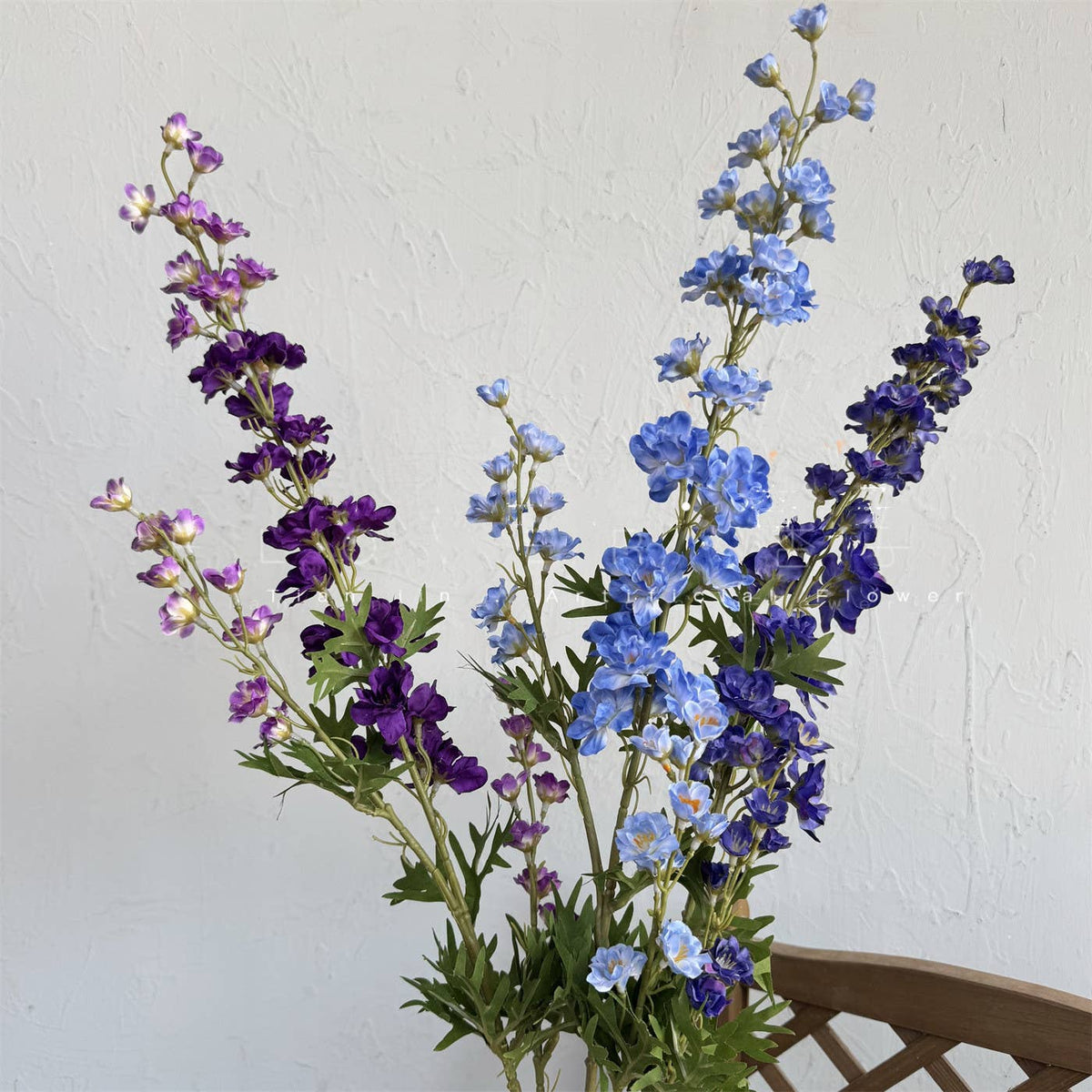 35''T Silk Faux Delphinium Flower Stem, Spring/Summer Flower