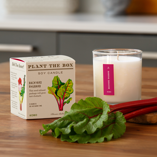 Backyard Rhubarb - Plant the Box Candle - 9oz.