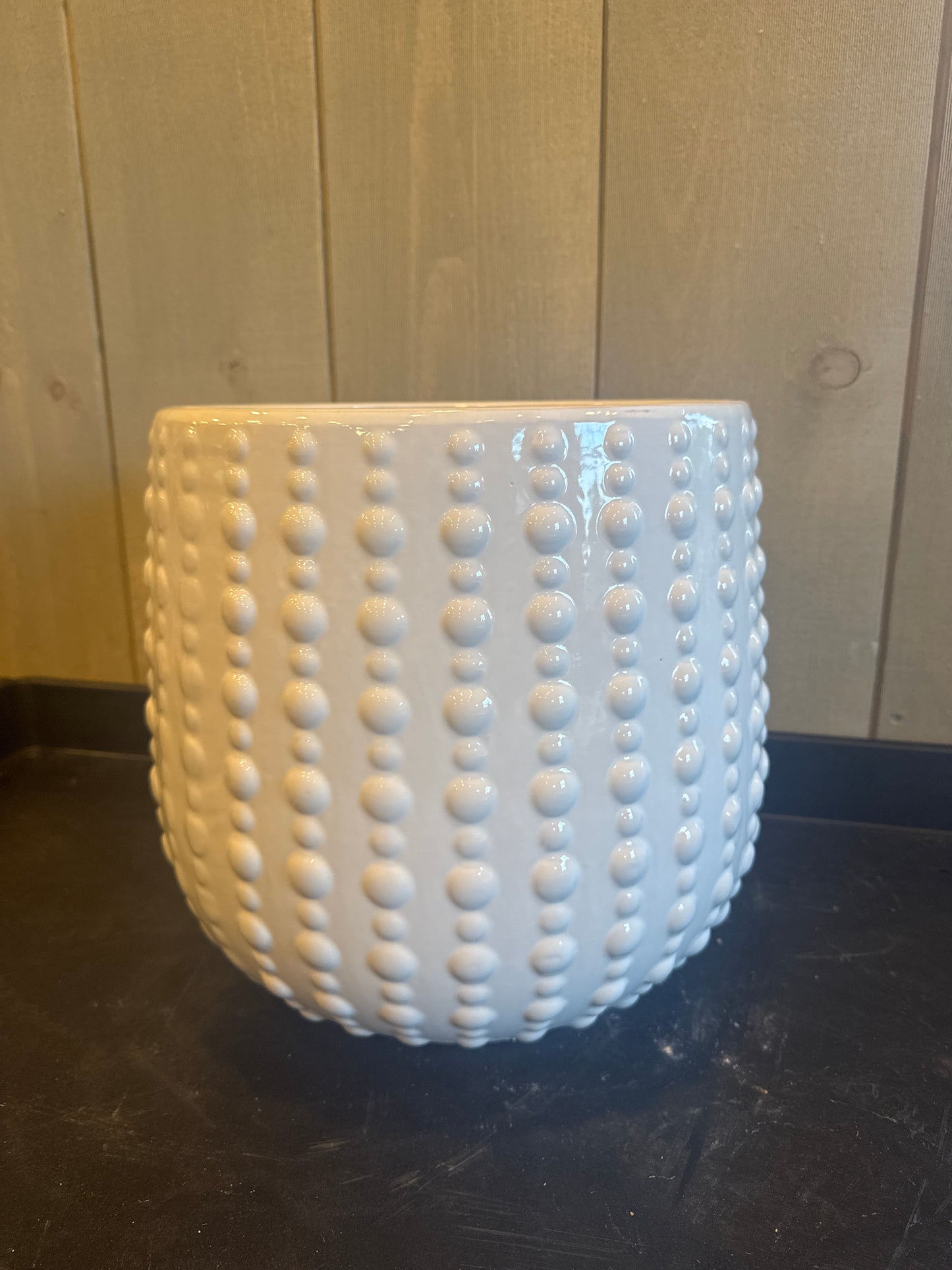 Bumpy White Planter