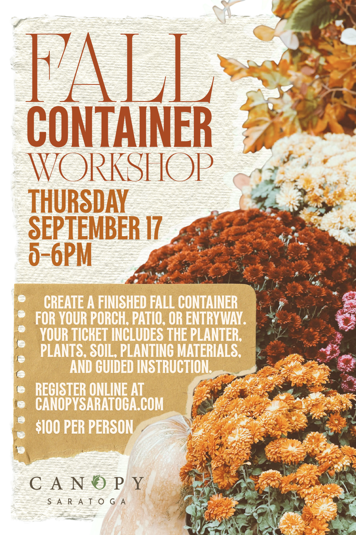 Fall Container Workshop — Thu Sept 17