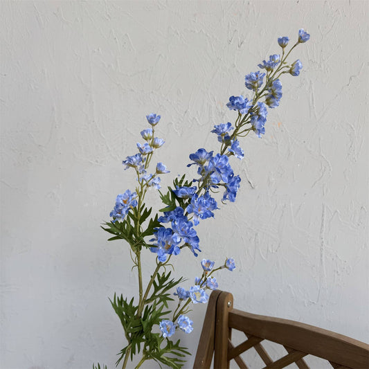 35''T Silk Faux Delphinium Flower Stem, Spring/Summer Flower