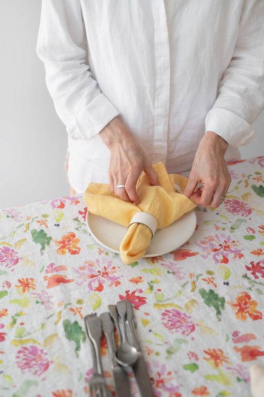 Wildflower Flow Linen Tablecloth