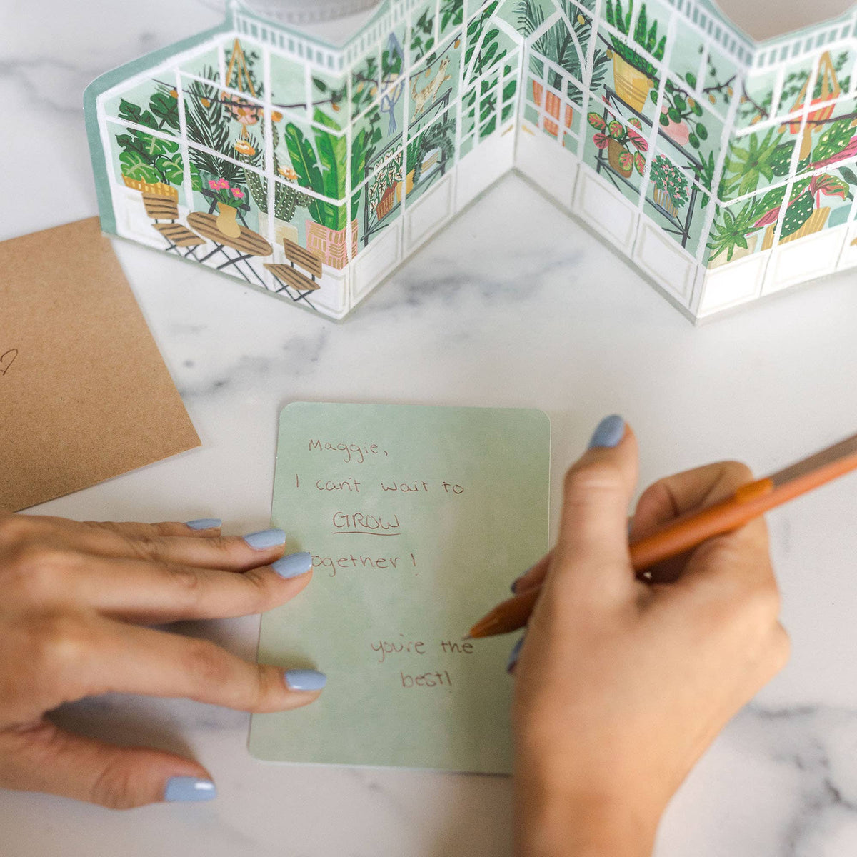 Greenhouse Accordion Greeting Card