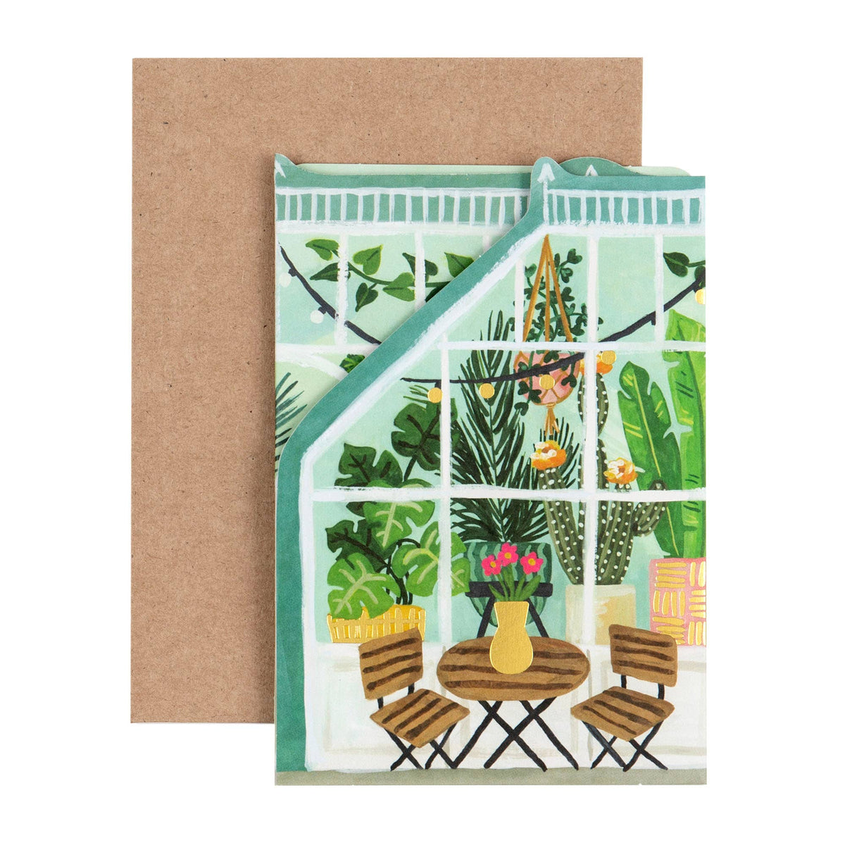 Greenhouse Accordion Greeting Card