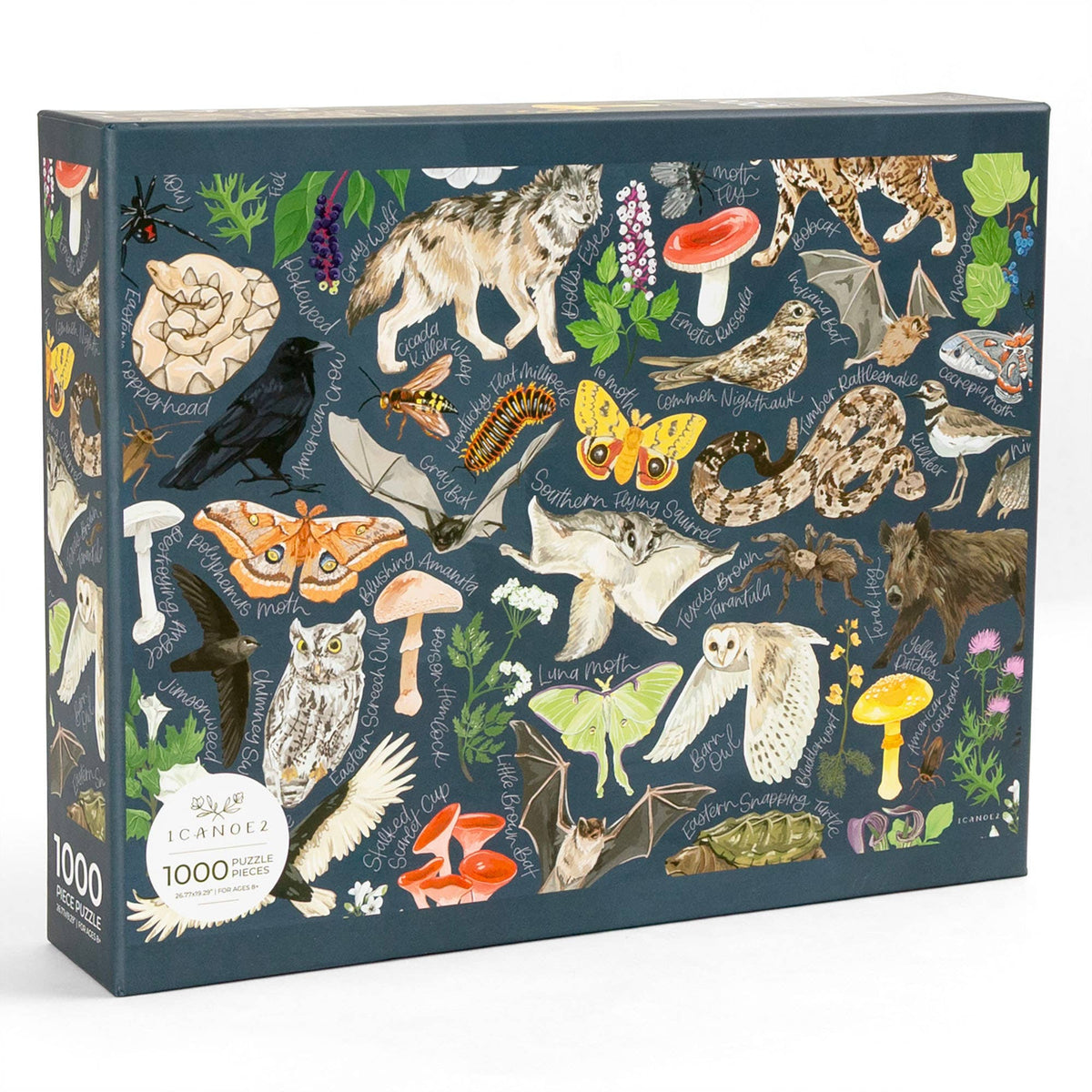 Midnight Flora & Fauna - 1000 Piece Jigsaw Puzzle