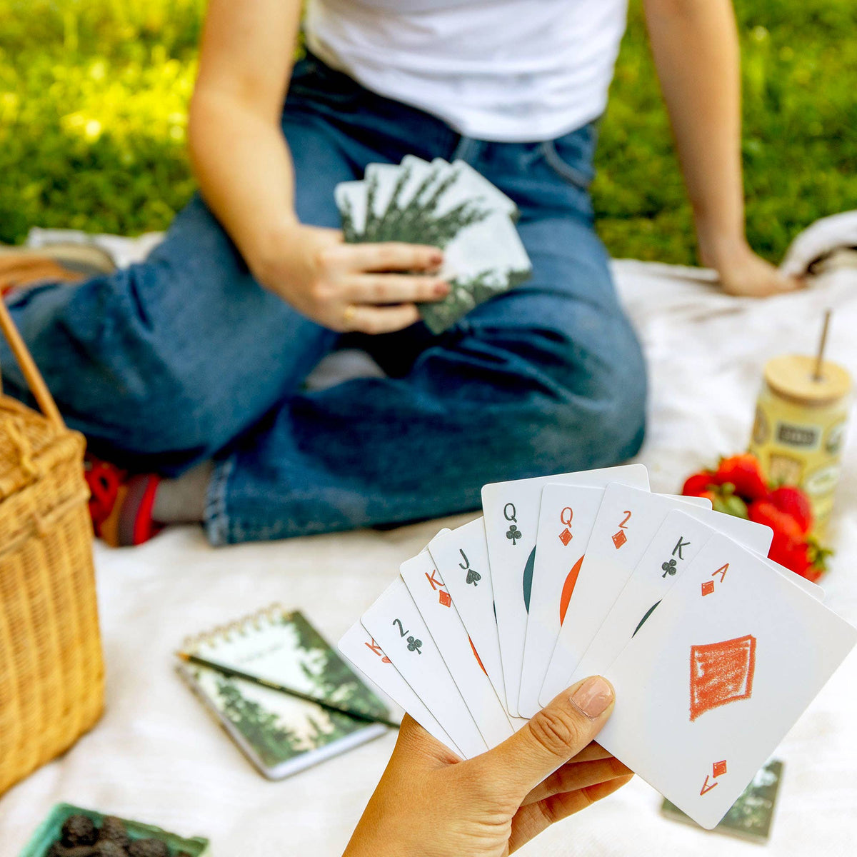Playing Cards + Scorekeeping Set (forest)