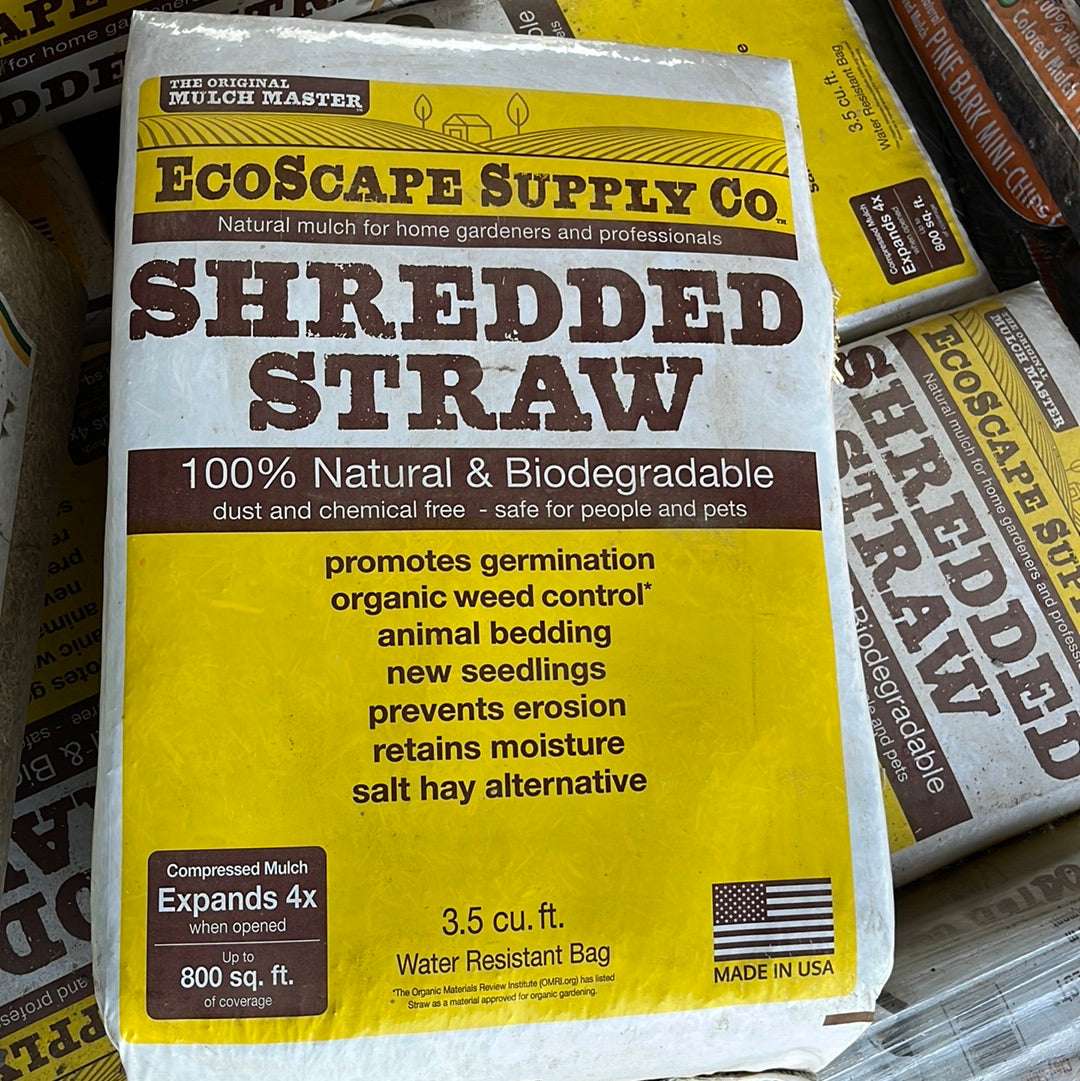 Shredded Straw Bale Mixed (Bagged)