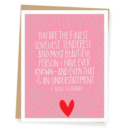 F. Scott Fitzgerald Quote Valentine's Day Card