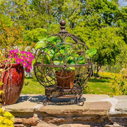 Iron Globe Plant Stands