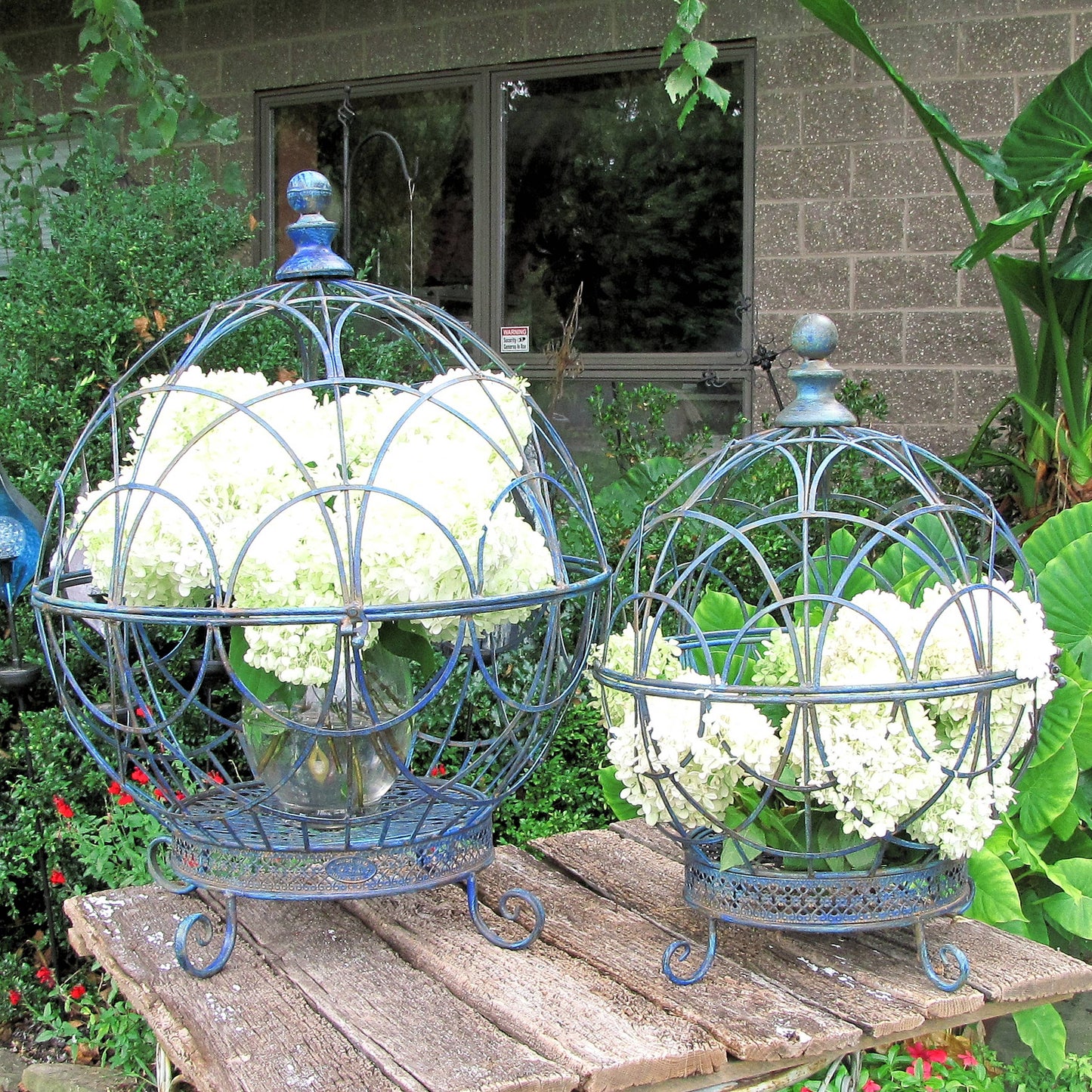 Iron Globe Plant Stands