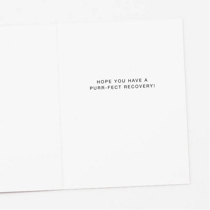 Recuperating Black Cat Get Well Card