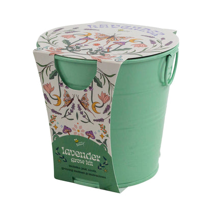Painted Flower Grow Pail – Lavender Indoor Garden Gift