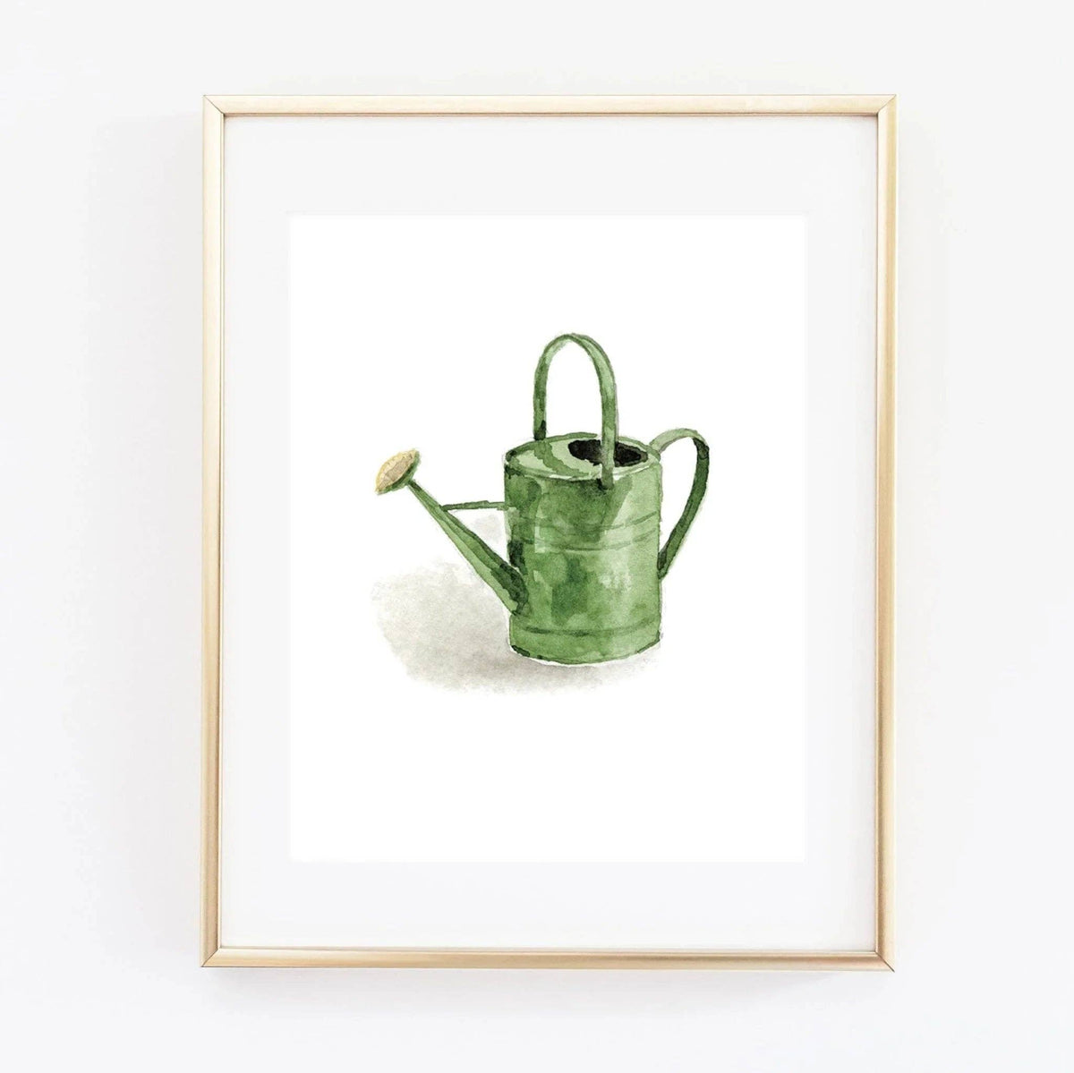 Watering can watercolor wall art print