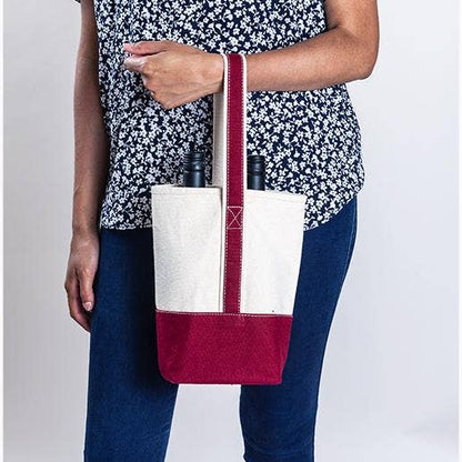 2- Bottle Canvas Wine Gift Host Bag