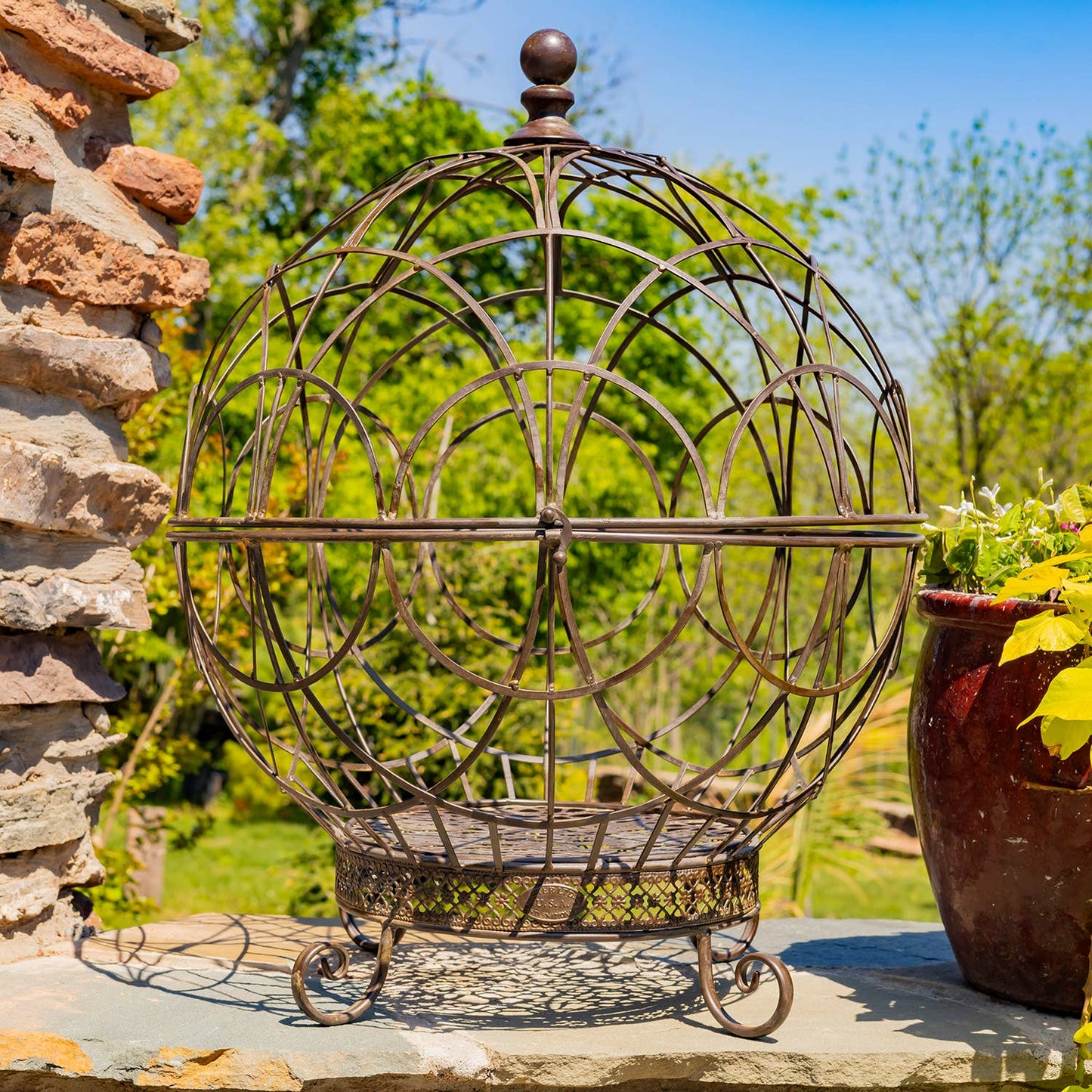 Iron Globe Plant Stands