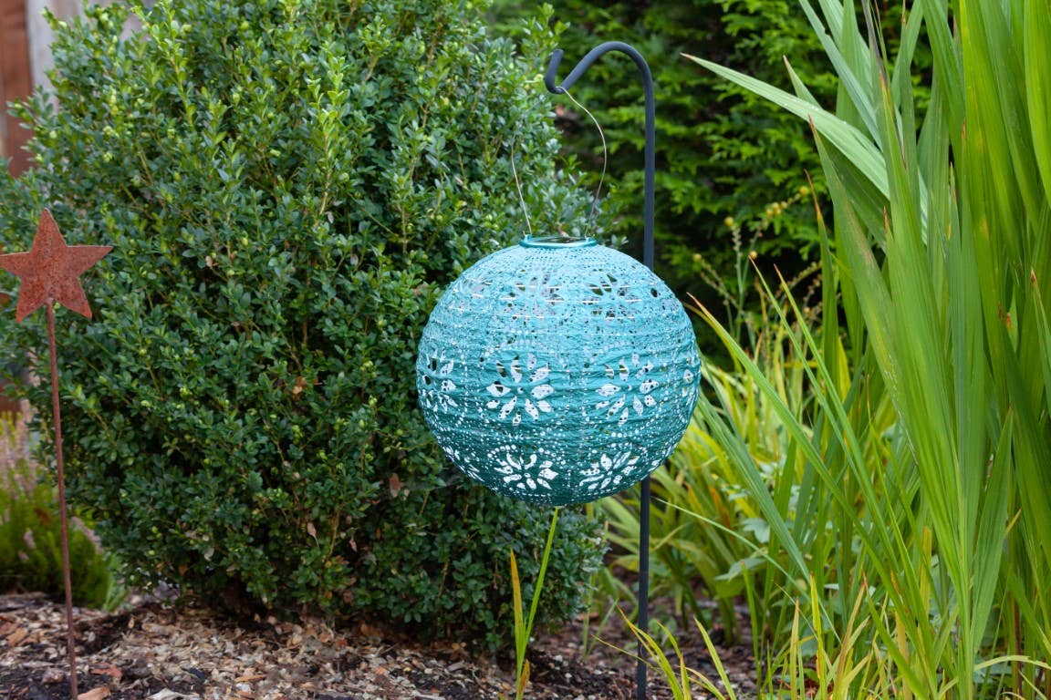 Stella Boho Globe Solar Lantern - Mineral Green