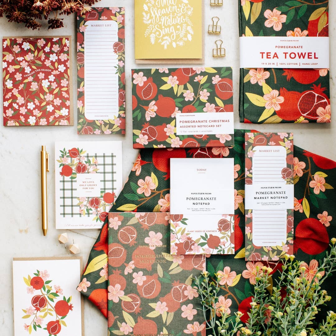 Seeds of Kindness Pomegranate Plant Stitched Notebook