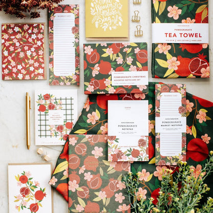 Seeds of Kindness Pomegranate Plant Stitched Notebook