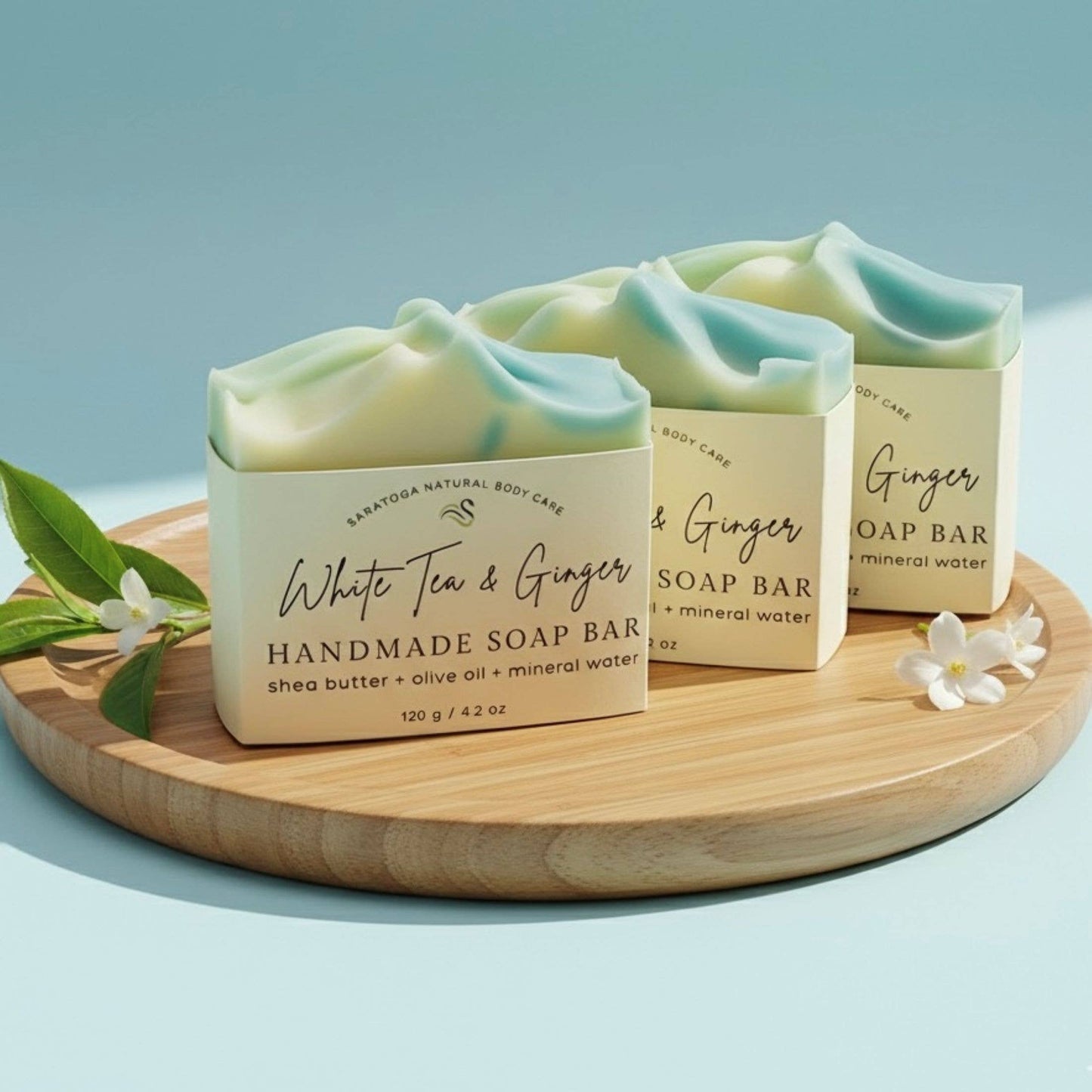 White Tea Ginger Handmade Soap Bar