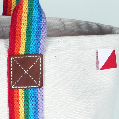Society Canvas Leather Tote Bag