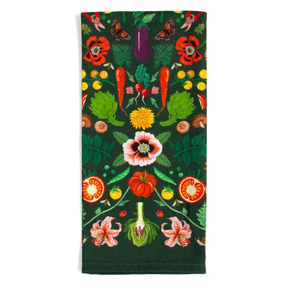 Veggies Folk Floral Tea Towel