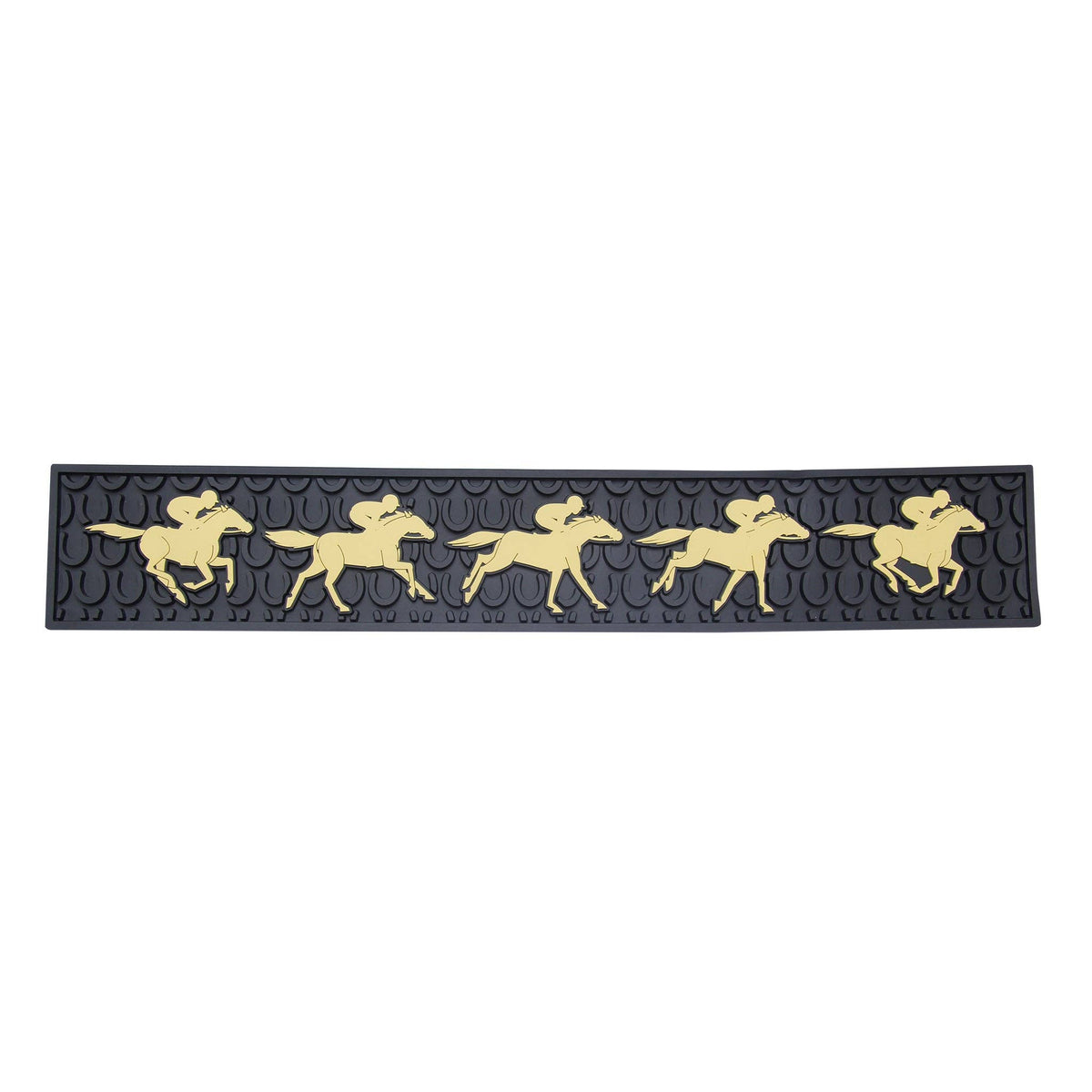 Racing Horses Rubber Bar Mat