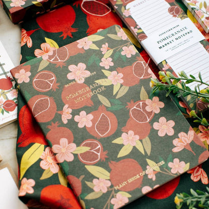 Seeds of Kindness Pomegranate Plant Stitched Notebook