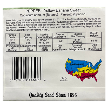 Pepper, Yellow Banana Sweet Pepper