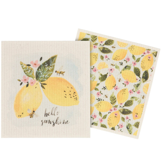 Lemon Swedish Dishcloth Set