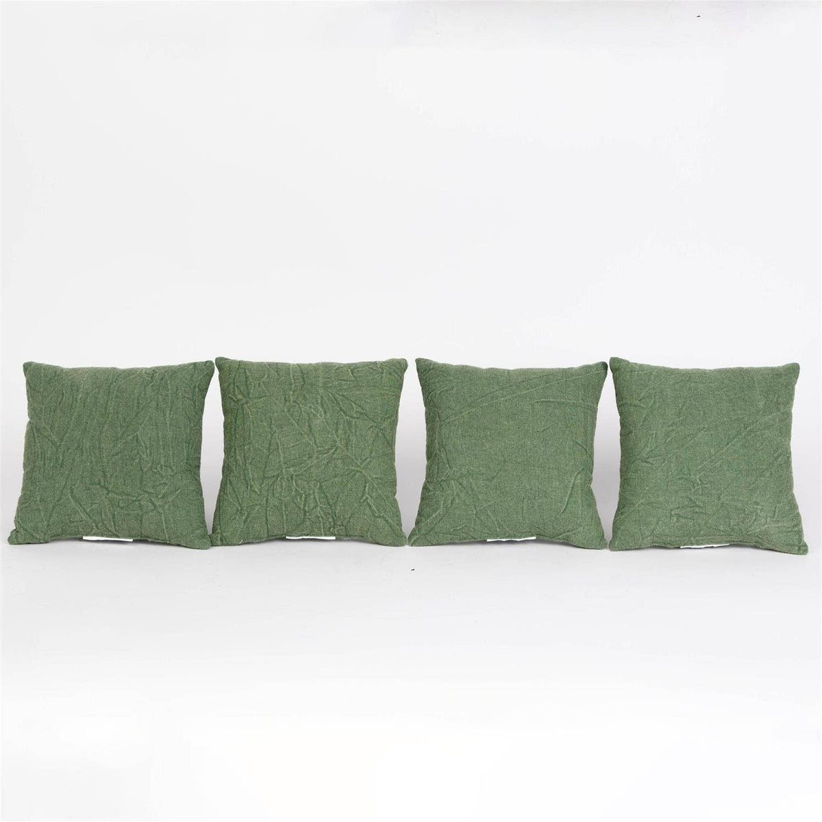 Mini Bug Pillows – Embroidered Green Canvas