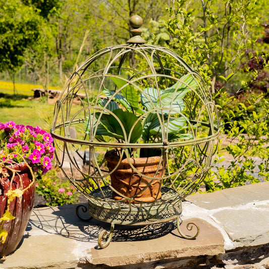 Iron Globe Plant Stands