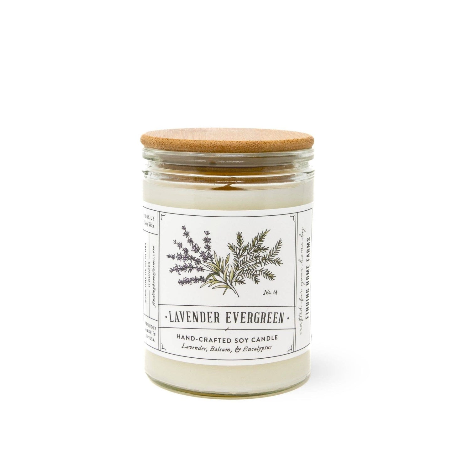 Soy Candle, Lavender Evergreen, Woody & Herbal Scent