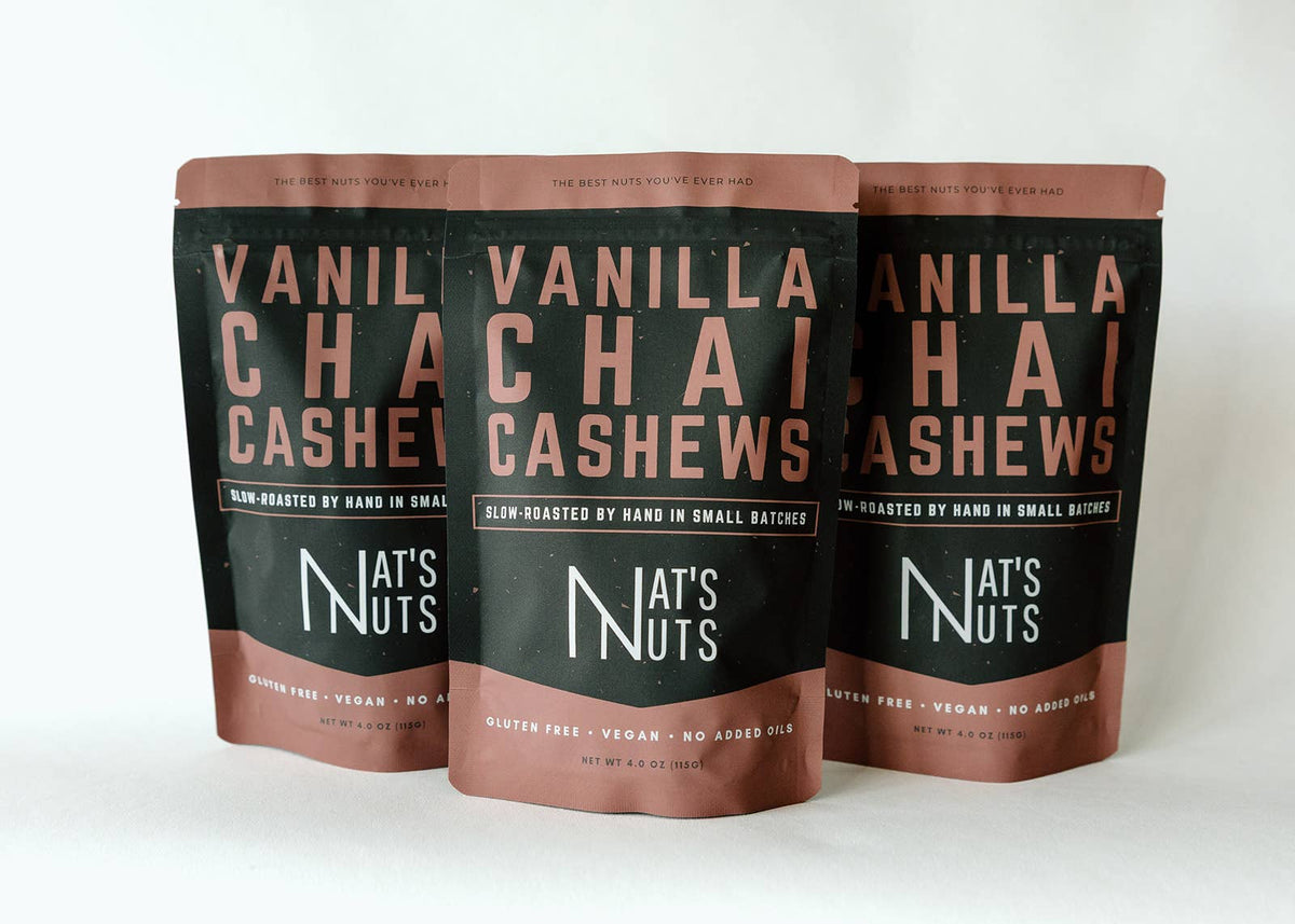 Vanilla Chai Cashews | 12-Count Gourmet Roasted Nuts