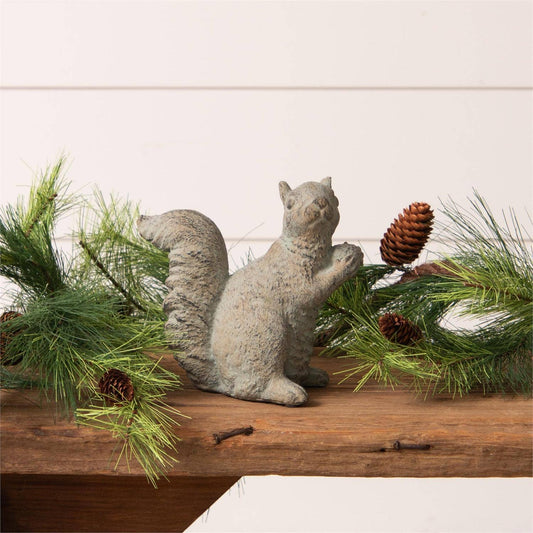 Cement Squirrel Garden Decor
