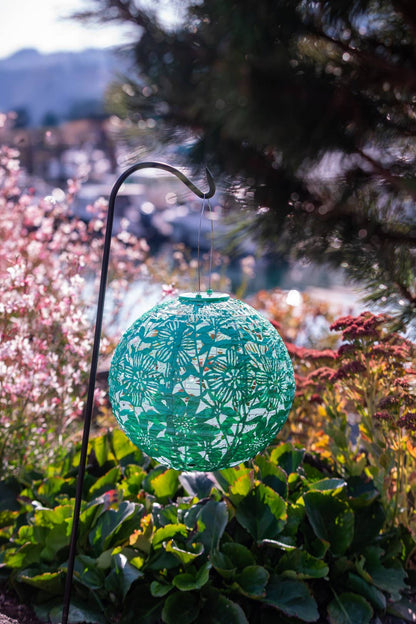 Stella Sunflower 12" Globe Solar Lantern - Jelly Mint