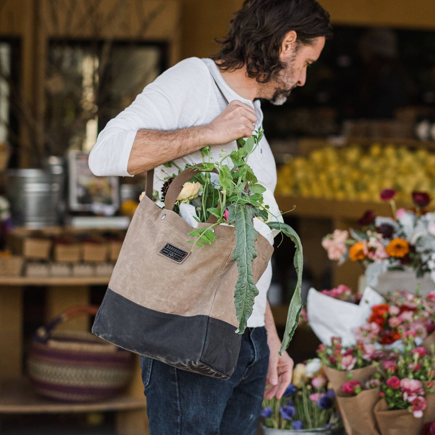 Neelum Market Tote Bag - Waxed Canvas Bag