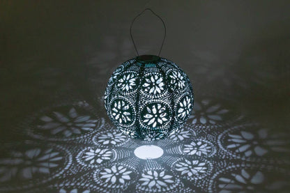 Stella Boho Globe Solar Lantern - Mineral Green