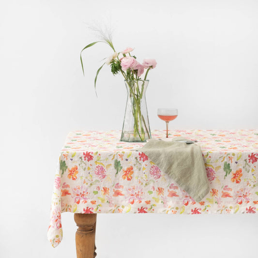 Wildflower Flow Linen Tablecloth