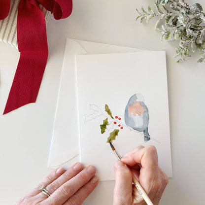 Festive friends paintable notecard