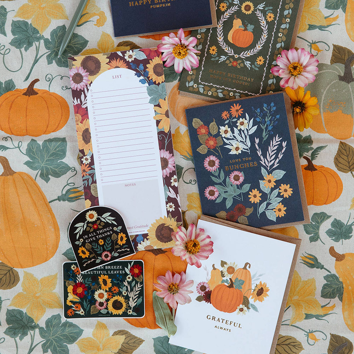 Grateful Always Pumpkin Greeting Card