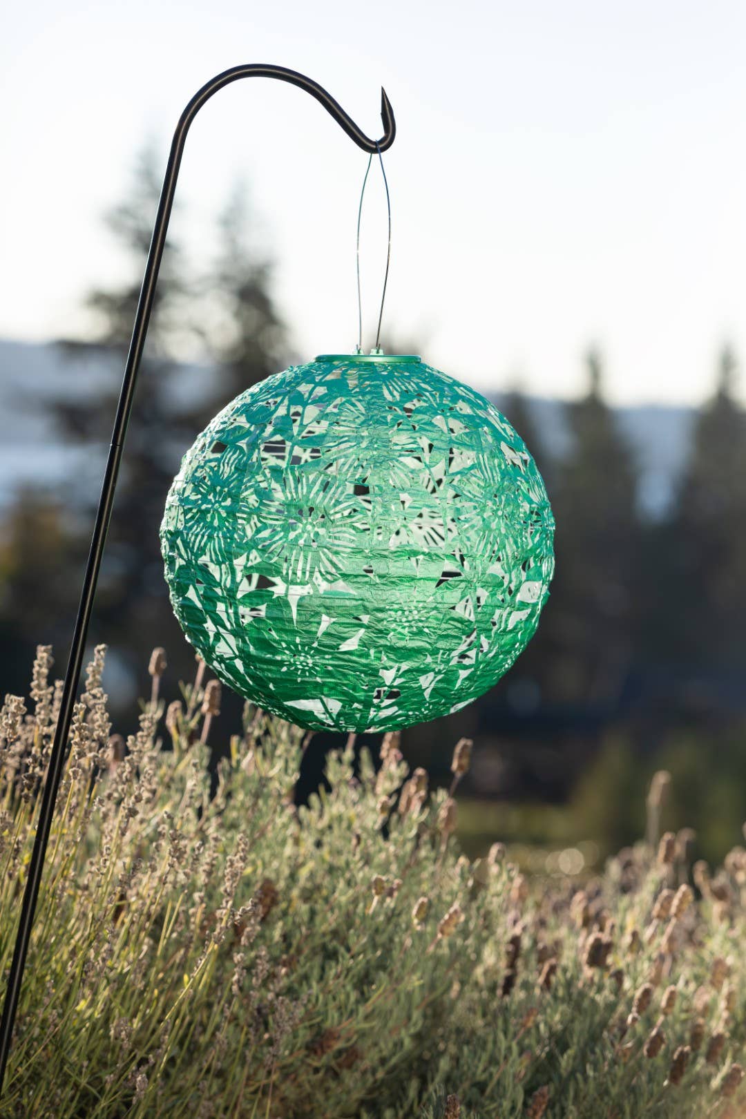 Stella Sunflower 12" Globe Solar Lantern - Jelly Mint