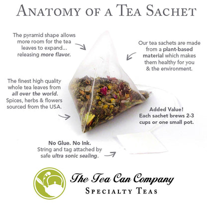 Hibiscus Flower Tea - 12 Tea Sachets - Tall Tin