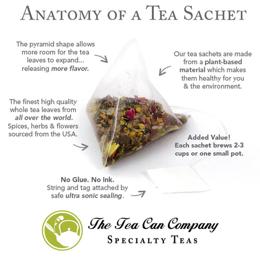 Hibiscus Flower Tea - 12 Tea Sachets - Tall Tin