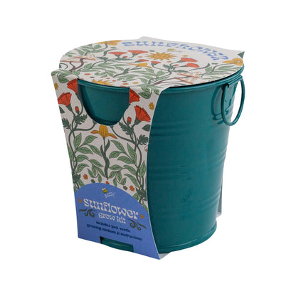 Painted Flower Grow Pail – Sunflower Indoor Garden Gift