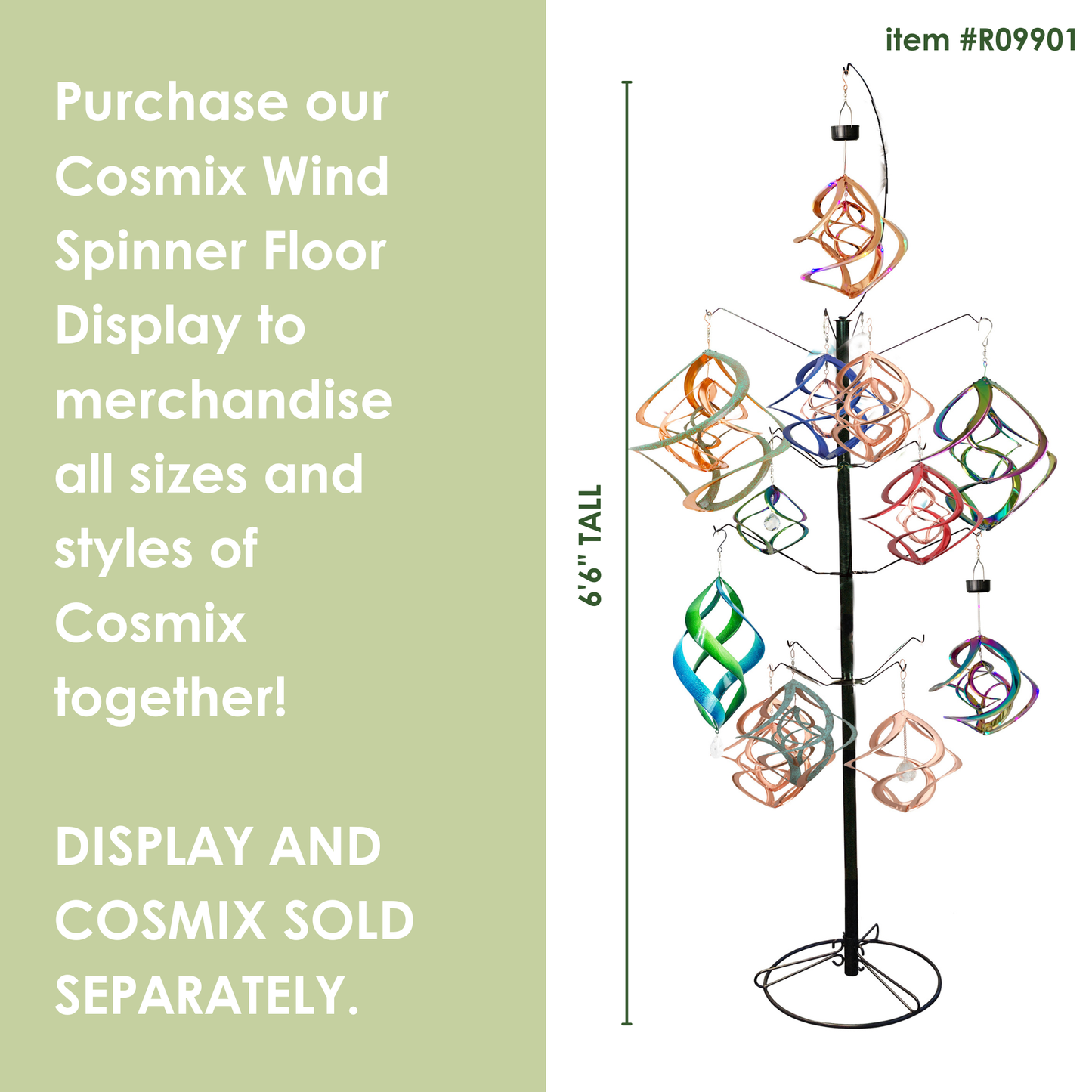 Copper Cosmix Double Helix Garden Spinner – 14”