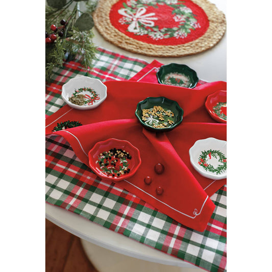 Wreaths Shaped Christmas Pinch Bowls