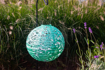 Stella Sunflower 12" Globe Solar Lantern - Jelly Mint