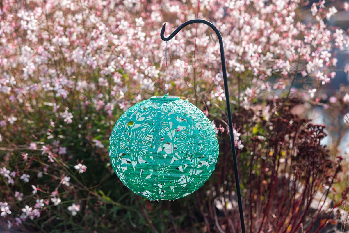 Stella Sunflower 12" Globe Solar Lantern - Jelly Mint